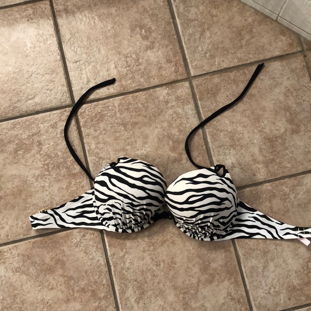 38D Zebra Bombshell bikini top Victoria’s Secret